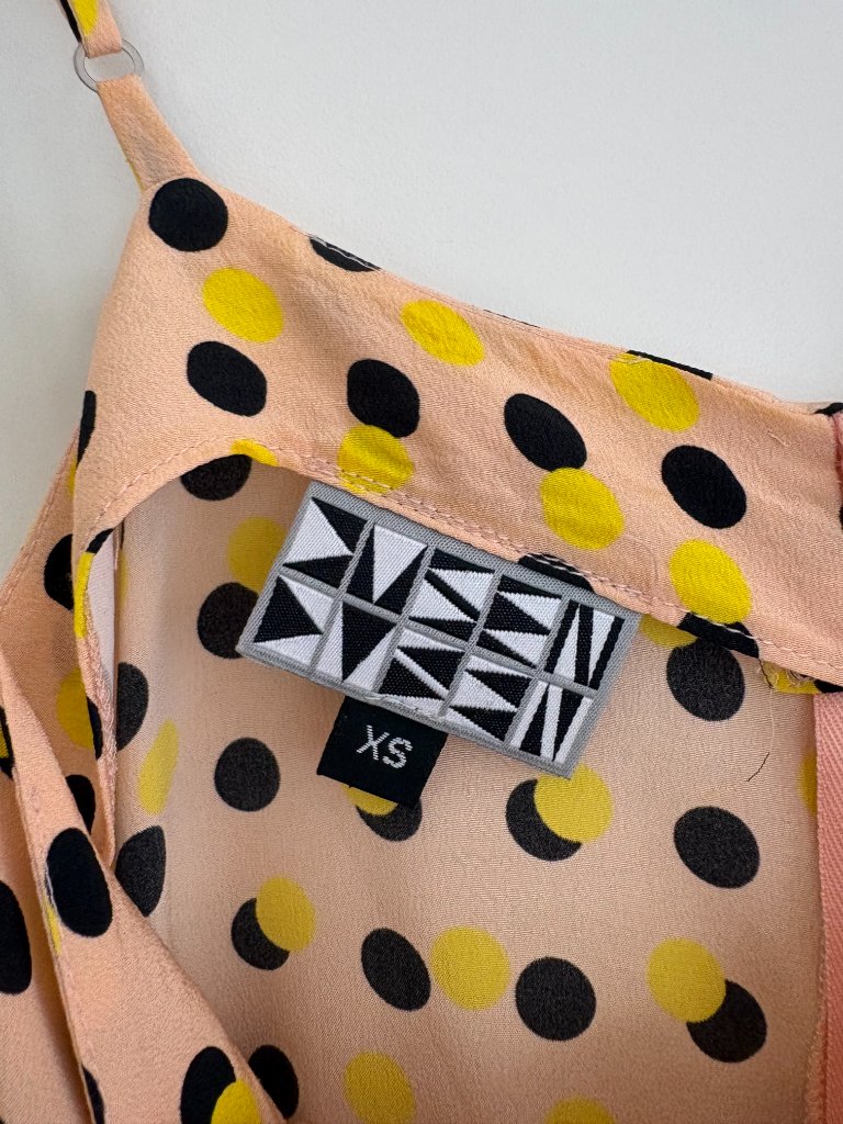 Dusen Dusen Culotte Romper Peach Double Dot — image 3 of 4